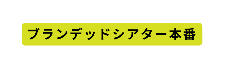 ブランデッドシアター本番