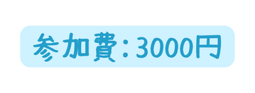 参加費 3000円